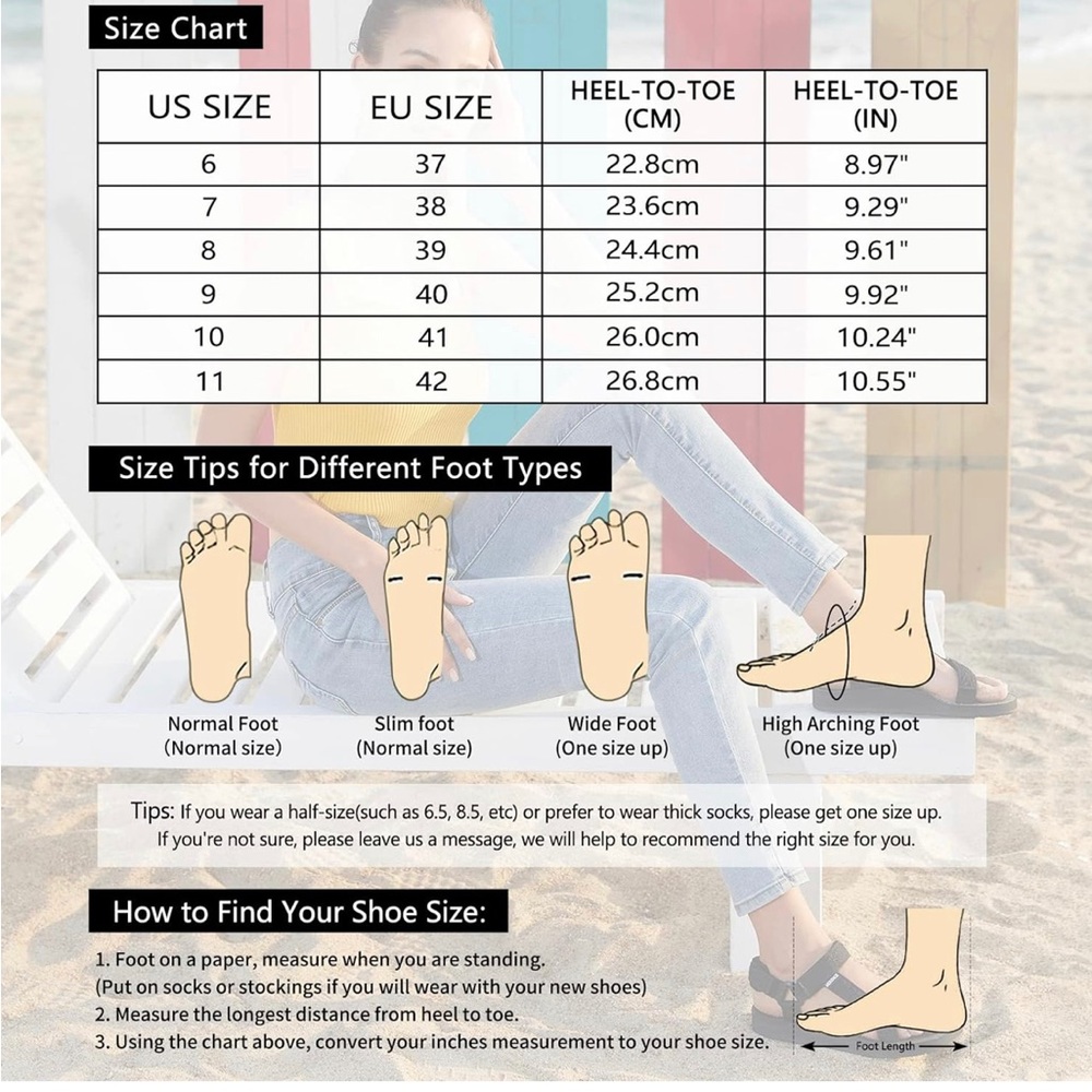 CIOR Women's Sport Sandals Hiking Sandals with Arch Support - Picture 6 of 10